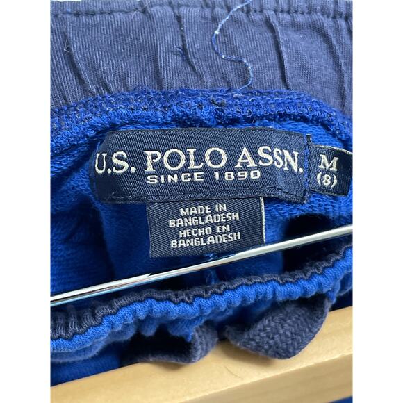 U. S. Polo Assn. Boys Basic French Terry Shorts Medium Blue - Picture 7 of 8